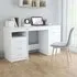 Giolla Computer Desk with Storage - White, Engineered Wood