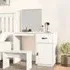 Giovanni Pine Wood Dressing Table with Mirror - White