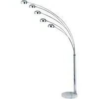 Giraffe 5 Light Floor Lamp - Chrome, Marble