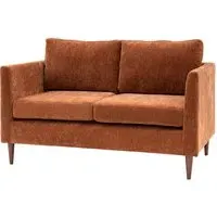 Girona 2-Seater Sofa with Oak Legs - Rust, Fabric
