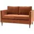 Girona 2-Seater Sofa with Oak Legs - Rust, Fabric