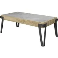 Girona Ceramic Coffee Table - Grey, Steel