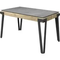 Girona Ceramic Dining Table - Grey, Steel