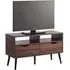 Girona TV Stand with 2 Drawers 2 Shelves - Walnut