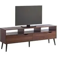 Girona TV Stand with 2 Drawers 3 Shelves - Walnut
