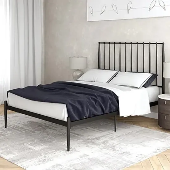 Giulio Double Bed Frame - Black, Metal image