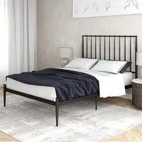 Giulio King Size Bed Frame - Black, Metal