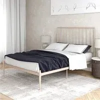 Giulio King Size Bed Frame - Pink, Metal
