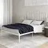 Giulio King Size Bed Frame - White, Metal