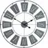 Givoa Large Wall Clock - Grey, Metal