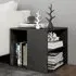 Gizela High Gloss Side Table with Shelves - Grey