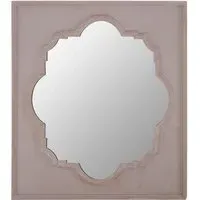Gladiyas Quatrefoil Wall Mirror - Grey, Wood