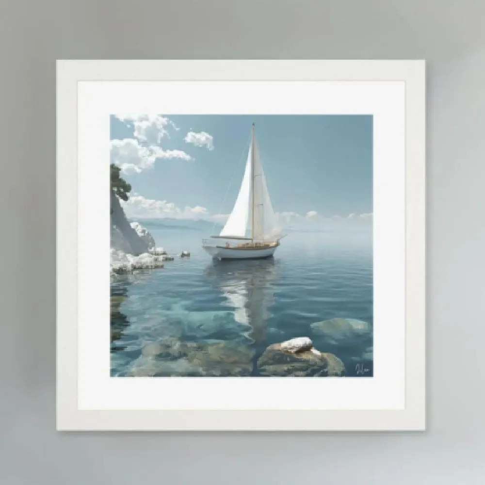 Gladwin Wooden Sailboat Wall Art - White image