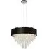 Glamour 5 Light Crystal Pendant Light - Black, Velvet