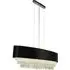 Glamour 8 Light Crystal Pendant Light - Black, Velvet