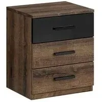 Glens 3-Drawer Bedside Cabinet - Monastery Oak