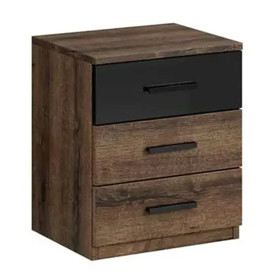 Glens 3-Drawer Bedside Cabinet - Monastery Oak image