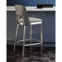 Glidden Bar Chair - Grey, Leather