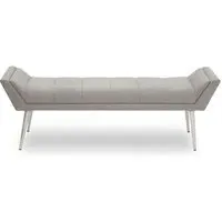 Glidden Hallway Bench with Angular Legs - Grey