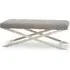 Glidden Hallway Bench with Cross Legs - Grey