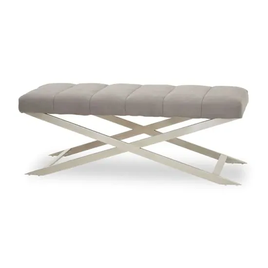 Glidden Hallway Bench with Cross Legs - Grey