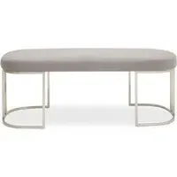 Glidden Hallway Bench with Curved Legs - Grey