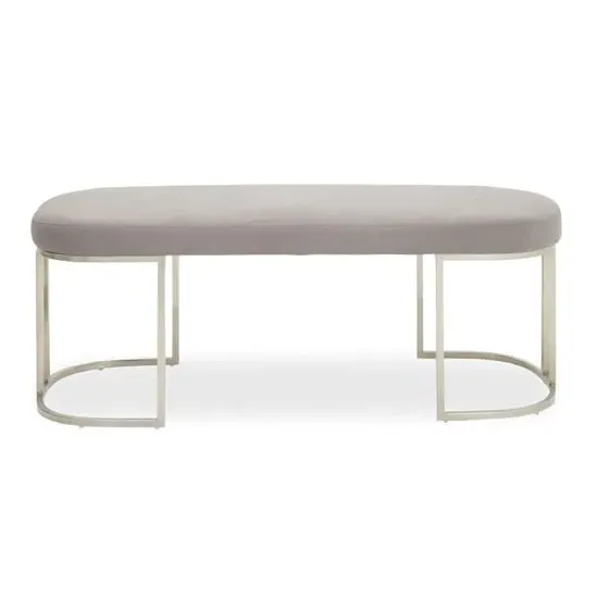 Glidden Hallway Bench with Curved Legs - Grey image