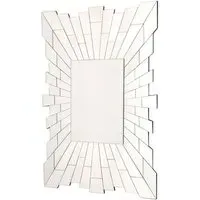 Glitacoz Rectangular Wall Mirror - Silver, Glass