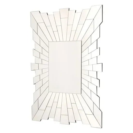 Glitacoz Rectangular Wall Mirror - Silver, Glass image