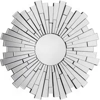 Glitacoz Round Wall Mirror - Silver, Glass