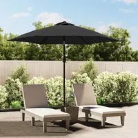 Gloria Garden Parasol with LED Lights - Anthracite, Polyester alternate view