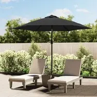 Gloria Parasol with LED Lights - Anthracite