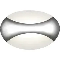 Glow Oval LED Wall Light - Chrome, White