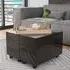 Glyn Storage Coffee Table with Castors - Black