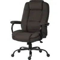 Godley Fabric Office Chair with Reclining - Dark Brown