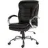 Godley Office Chair with Chrome Base - Black, Leather