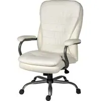Godley Office Chair with Gas Lift - White, Leather