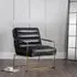 Golden Bedroom Chair - Black, Faux Leather