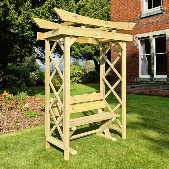 Goldhawk 4ft Wooden Arch with Amersham 2-Seater Bench product