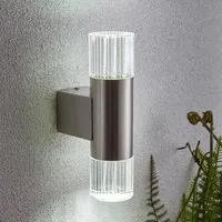 Goldsboro LED Twin Glass Wall Light - Chrome, Silver