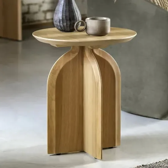 Goleta Round Side Table - Natural, Oak image