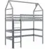 Goleta Wooden Bunk Bed with Foam Mattress and Ladder - Grey