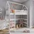 Goleta Wooden Bunk Bed without Mattress and Ladder - White