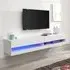 Goole Large Wall Hung TV Stand with LED - White
