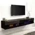 Goole Medium Wall Hung TV Stand with LED - Black