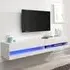Goole Medium Wall Hung TV Stand with LED - White