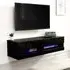 Goole Small Wall Hung TV Stand with LED - Black