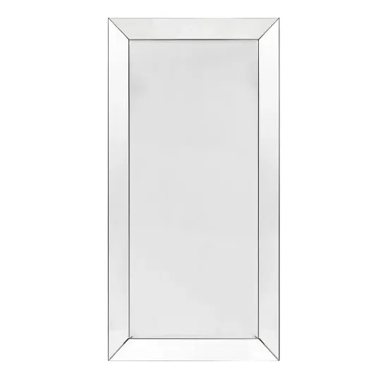 Gorizia Large Leaner Bevelled Wall Mirror - Silver