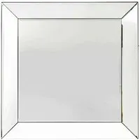 Gorizia Square Leaner Bevelled Wall Mirror - Silver