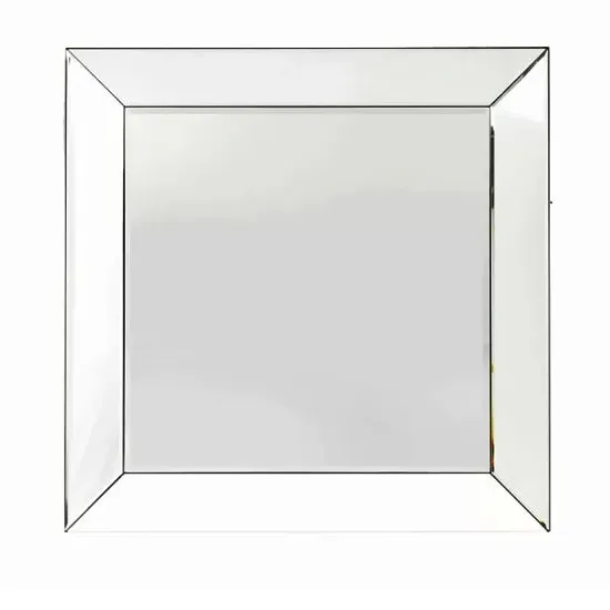 Gorizia Square Leaner Bevelled Wall Mirror - Silver image